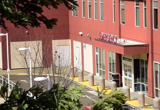 The emergency entrance of Marshall Hospital in El Dorado County.