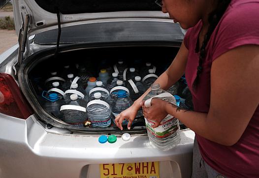 Image of bottles in trunk