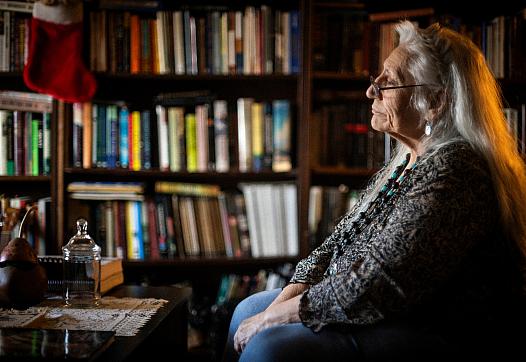 A person in a library