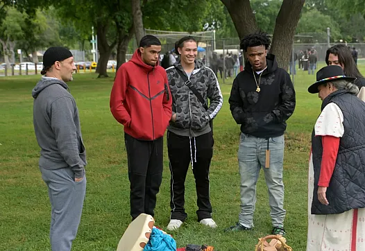 Group of people on a field