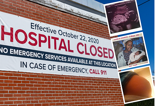The health care system has disinvested in Georgia’s rural Black communities at disproportionately high rates. Since 1994, 41 labor and delivery units have shut down across the state. (Photo illustration/Eric Cash)