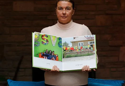Person holding a book
