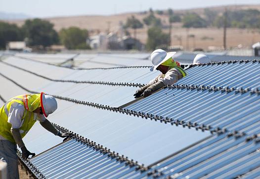 Six construction firms nvolved in the California Flats Solar Project in Monterey County were fined $241,950 by a state agency this week. (Photo via First Solar)