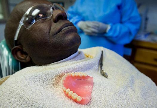 A person on the dentist table 
