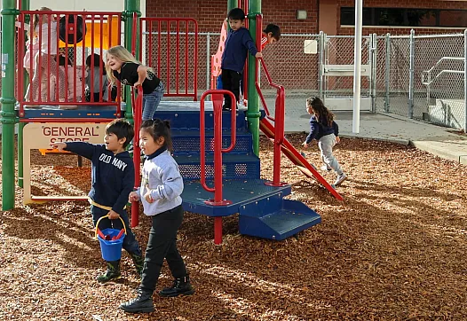 Children playing on ground