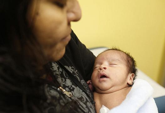 Elena Hernandez holds her 6-week-old son Angel Jiminez as they wait for the doctor. The Center for Health Education, Medicine, & Dentistry (CHEMED) provides primary health care, including internal medicine, pediatrics, women's health, behavioral health, dentistry and speciality care. CHEMED opened in February 2008. (Patti Sapone | NJ Advance Media for NJ.com)