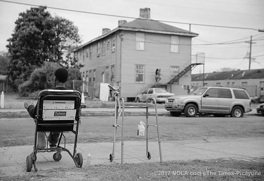 Troy Lee, 39, pictured shortly after he was shot five times on the night of Feb. 10. (Photo by David Grunfeld, NOLA.com | The Ti