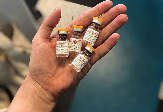Vials of Narcan, an overdose-reversal drug, are available for people at the Homeless Youth Alliance's needle exchange.