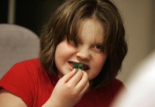 Nikita Steele, 12, isn't exactly keen on trying new things - especially when they're green. But that's exactly what her Bellevue