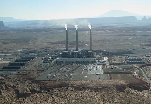 Navajo Generating Station is a coal-fired powerplant with a power of 2280 megawatts located on the Navajo Indian Reservation