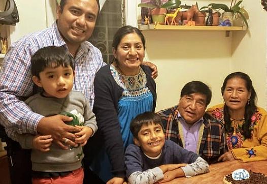 Ricardo Hernandez with wife Alejandra Conde, their two sons Ricardo Jr. (center) and Sebastian and Ricardo's parents.