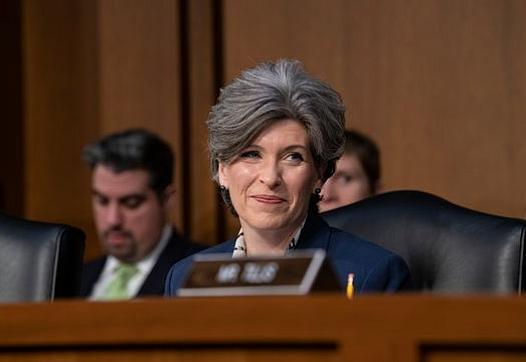Senate Judiciary Committee members including Sen. Joni Ernst, R-Iowa, attend the confirmation hearing of William Barr.