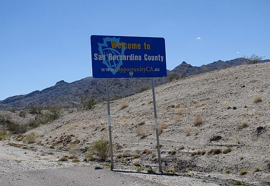 Welcome to San Bernardino County sign
