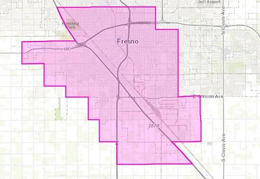 AB 617 map of Fresno area shown.