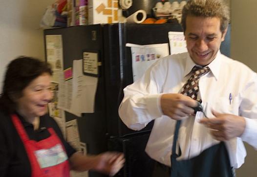 Mr. Argueta and his mother