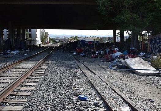 A homeless encampment in San Jose.