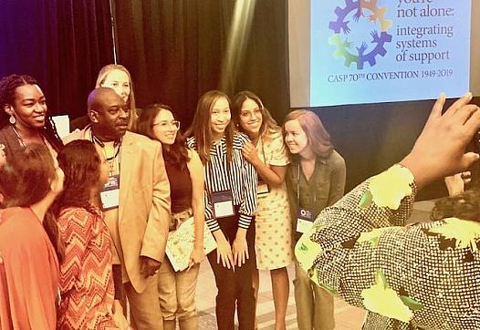 Darryl Lester, in a landmark special ed lawsuit filed in 1971, is greeted warmly by school psychologists.