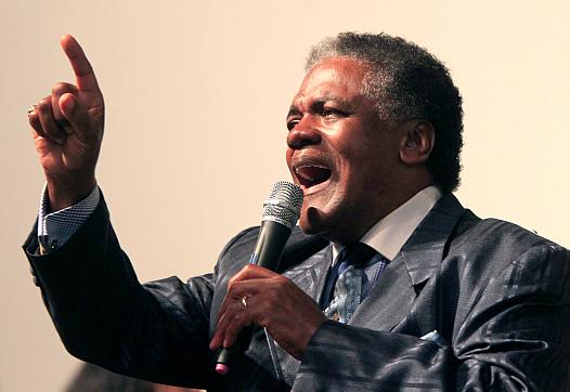 The Rev. Thomas Walker sings during a service at Ebenezer Missionary Baptist Church in Rocky Mount. He was diagnosed with an aggressive form of prostate cancer at age 47 and has become a prostate cancer activist. ETHAN HYMAN / ETHAN.HYMAN@NEWSOBSERVER.COM