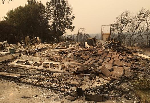 A wildfire destroyed hundreds of homes in Redding, California, in 2018.