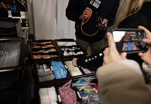 The media tours a supervised drug injection site in New York in November operated by OnPoint NYC. 