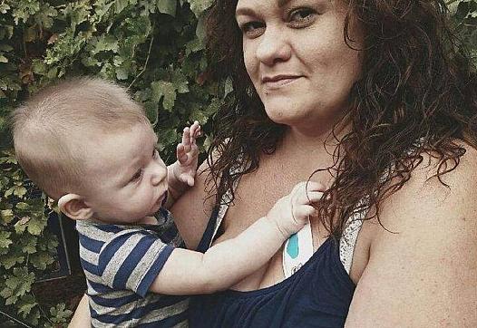 Cierra Shelton, 30, a mother of two from Merced insured on Medi-Cal with her 6-month-old son, Jackson Macy. 
