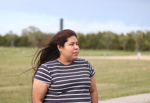Rachel Janis, 22, is among the third generation of Indian boarding-school survivors on the Rosebud Indian Reservation helping to