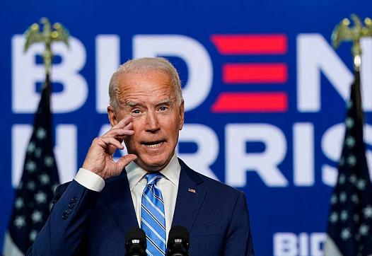 Joe Biden speaks on Nov. 4 in Wilmington, Delaware. 