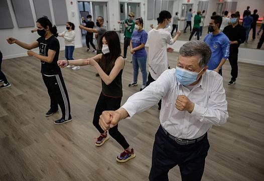 Asian Americans in New York attend an April self-defense class organized in response to ongoing violent attacks across the count