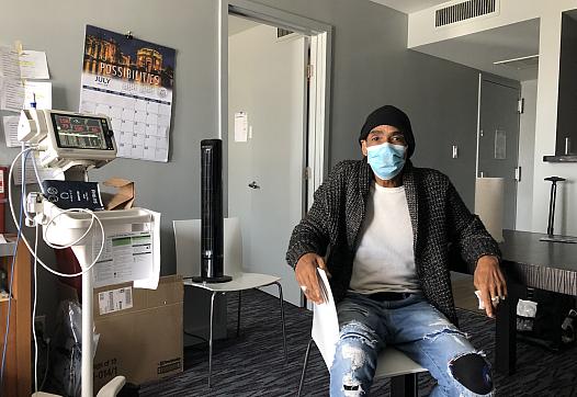 Kittrell Warren, 65, found housing at the Cova Hotel in the Tenderloin. It served as one of San Francisco's shelter-in-place hot