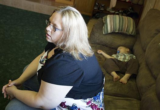 CalWORKS recipient Krystal Castro, with her son Michael, 2, now works at Curry Good Samaritan Center in Brookings.