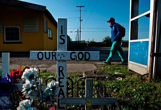 A memorial in Huntington, West Virginia, a city that has suffered devastating losses from the opioid epidemic in recent years. 