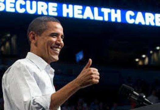 President Obama, giving the thumbs up sign