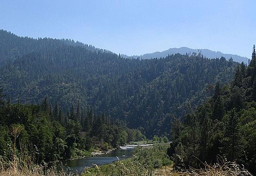 The Trinity River flows through the Hoopa Valley Reservation in Northern California.