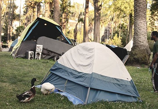 GARY M. KRAMER A homeless encampment at Echo Park Lake during the coronavirus COVID-19 pandemic