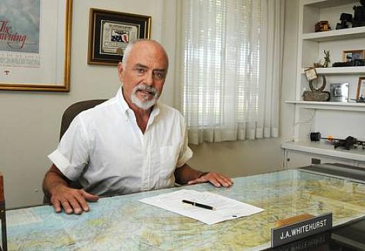 Joel Whitehurst, owner of Whitehurst Funeral Chapel in Los Banos, is concerned about health care coverage and how it pertains to