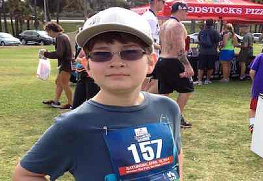 Image: Jem , 10, at a recent event to raise money for military families with children with autism.