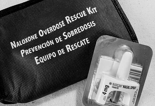 Nasal spray Narcan, used to reverse opioid overdoses