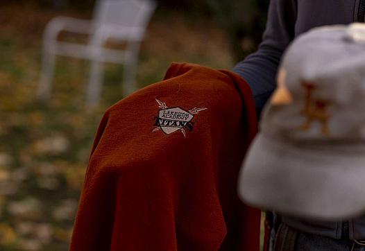 Michael still has a Lakeside Academy hat and sweatshirt from his time at the facility.