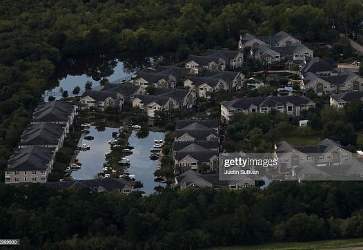 A housing development in Houston following Hurricane Harvey.