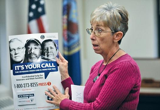 Kellie Lafave, suicide prevention coordinator for VA Montana at Fort Harrison, discusses the Veterans Crisis Line, which provides confidential help for veterans and their families. The line is staffed by VA responders, many of whom are veterans, who understand what veterans have been through.  
