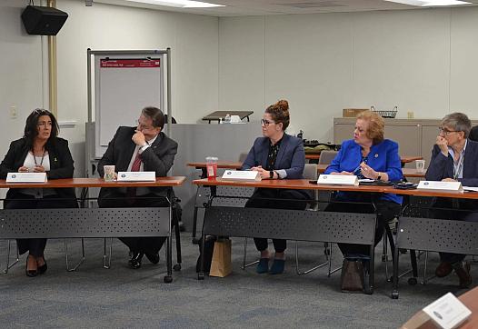 Behavioral Wellness Director Toni Navarro, left, gives an update on Santa Barbara County's mental health programs and expansion
