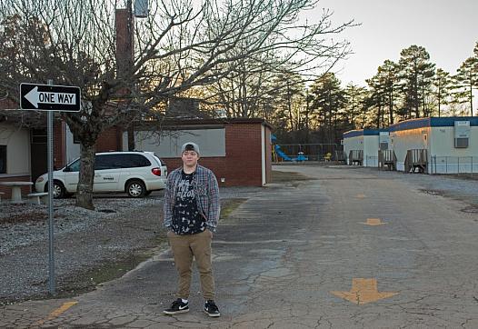 Caleb Hacker at his former school