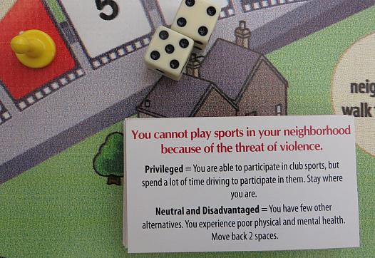 Pieces from the Life Course Game developed by CityMatch.