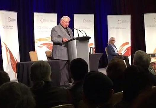 Mary Annette Pember/YouTube Justice Murray Sinclair, chairman of the Truth and Reconciliation Commission, presents the panel's final report on residential schools, calling them "cultural genocide."  