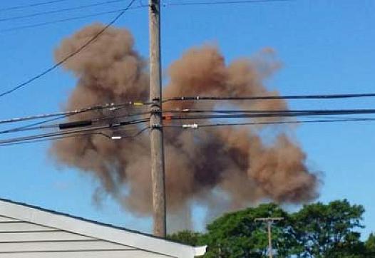 An air pollution violation that occurred at Severstal's former factory in Dearborn, Mich. in August. Residents living nearby complained about breathing and smelling sulfuric acid after the explosion. 