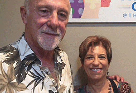 Bruce Hume, left, and Jill Gover, Ph.D. at the Palm Springs LGBT center's health clinic.