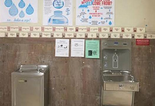 Central High School students sold water bottles to raise money for water filtration and bottle-filling stations.