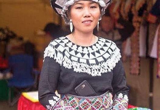 Nicole Fowler at Sacramento’s Hmong New Year celebration.