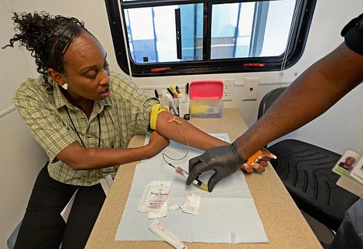 Testing for STDs and HIV/AIDS at a mobile unit in Los Angeles. (Photo: Kevork Djansezian/Getty Images)