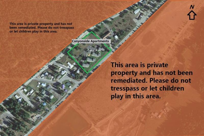 A map of the area surrounding the Canyonside apartments that the Panhandle Health District sent Floyd Kimball along with test results showing the presence of lead in his home. Map: Panhandle Health District